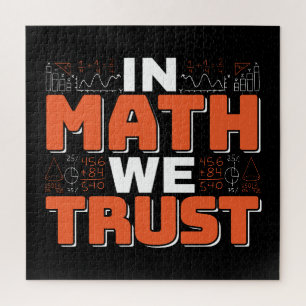 数学先生引用文- In Math We Trust ジグソーパズル