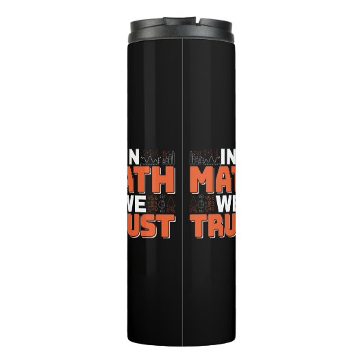 数学先生引用文- In Math We Trust タンブラー (裏面)