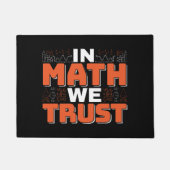 数学先生引用文- In Math We Trust ドアマット (正面)