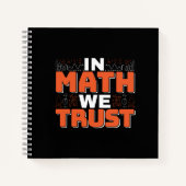 数学先生引用文- In Math We Trust ノートブック (正面)