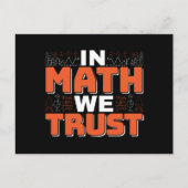数学先生引用文- In Math We Trust ポストカード (正面)