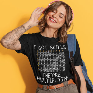 数学先生得のスキルの乗算 Tシャツ