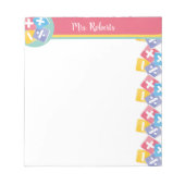 数学先生感謝ギフトパーソナライズされた ノートパッド (正面)