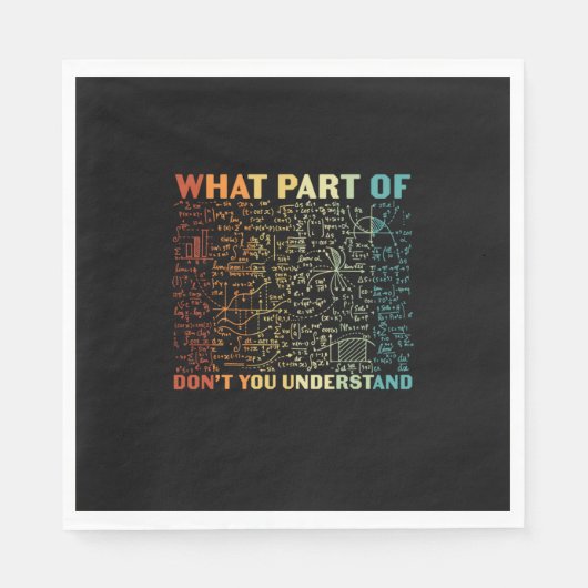 数学先生数学のどの部分 スタンダードランチョンナプキン (正面)