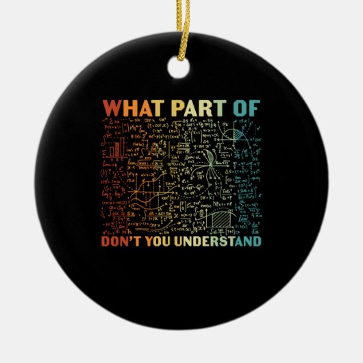 数学先生数学のどの部分 セラミックオーナメント (正面)