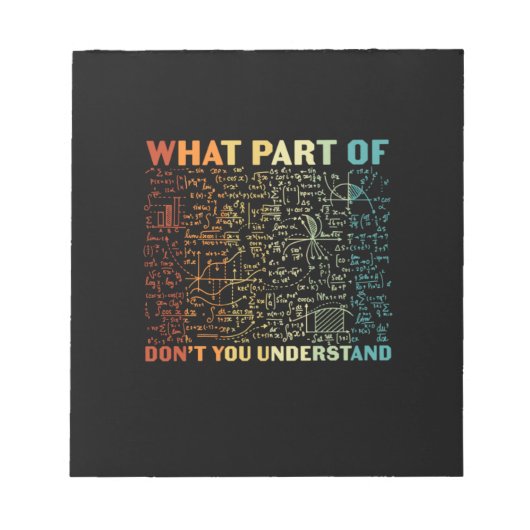 数学先生数学のどの部分 ノートパッド (正面)