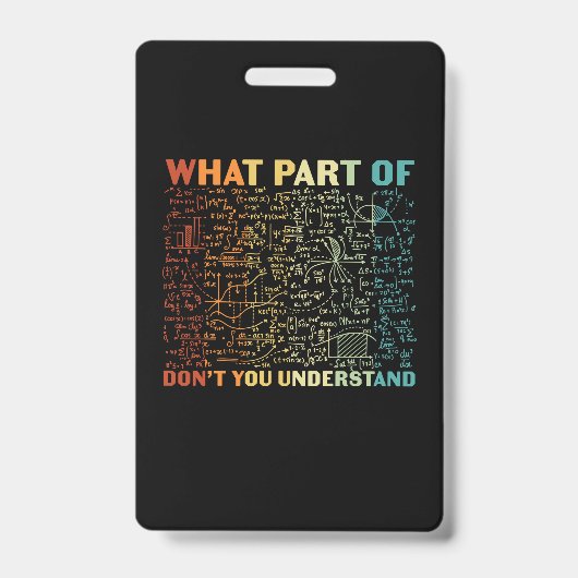 数学先生数学のどの部分 バッジ (正面)