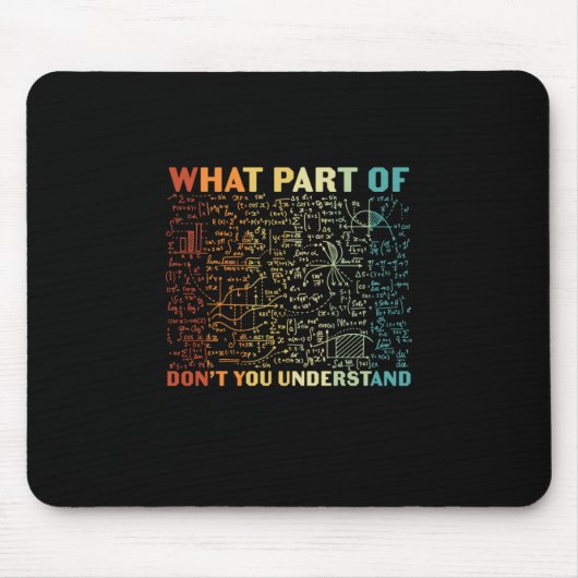 数学先生数学のどの部分 マウスパッド (正面)