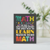 数学先生数学勉強生徒学校 ポストカード (スタンド正面)