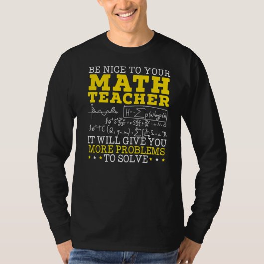 数学先生数学者マス学士号 Tシャツ (正面)