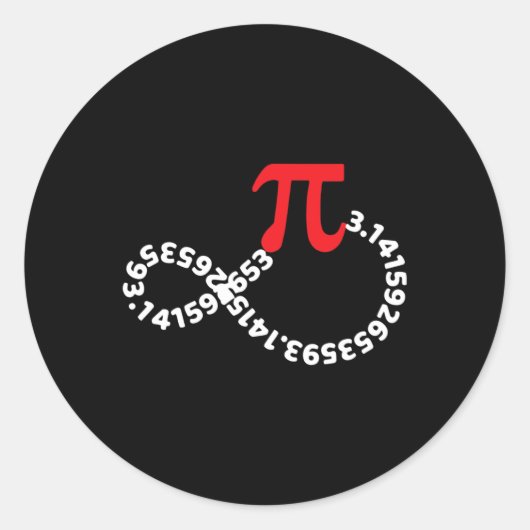 数学先生数学Pi記号PiハッピーPi日 ラウンドシール (正面)