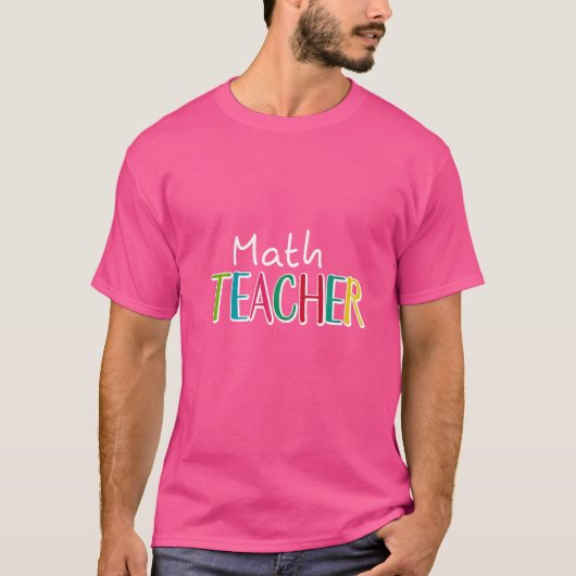数学先生数数計算代数トリゴン Tシャツ (正面)