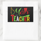 数学先生新学期 長方形シール (バッグ)