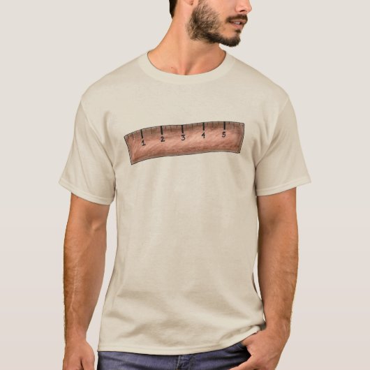 数学先生木製ルーラースクー教えルのギフトティー Tシャツ (正面)