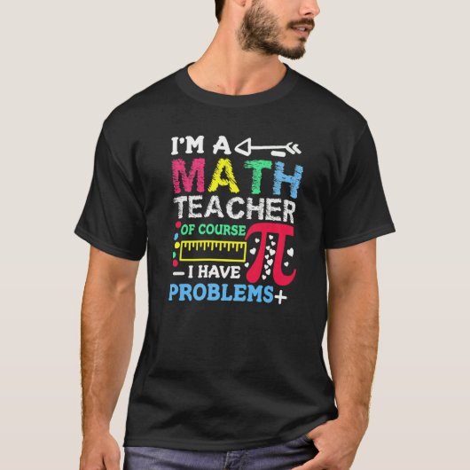 数学先生男性へ統計数学マシマティ Tシャツ (正面)