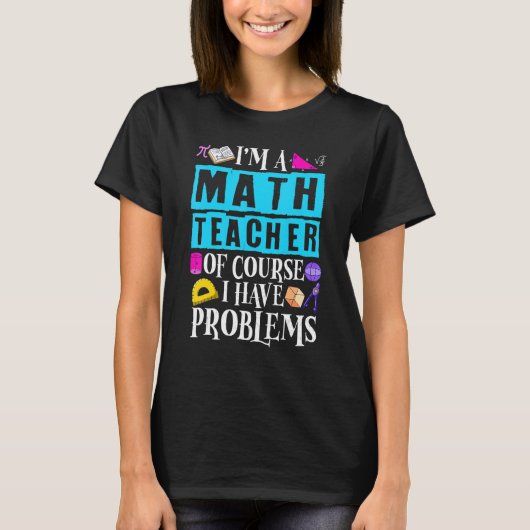数学先生男性女性統計数学マテマト Tシャツ (正面)