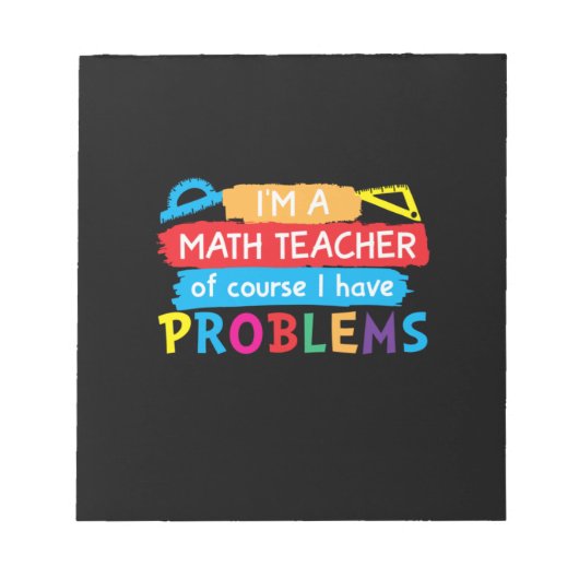 数学先生私は数学先生 ノートパッド (正面)