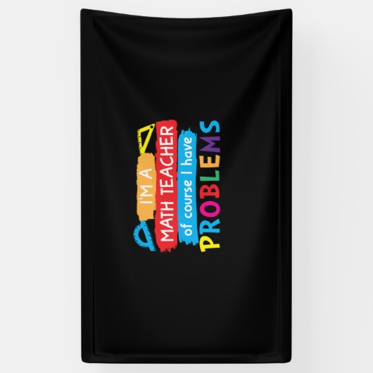 数学先生私は数学先生 横断幕 (縦)