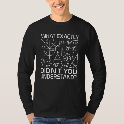 数学先生科学物理公式の数学者 Tシャツ (正面)