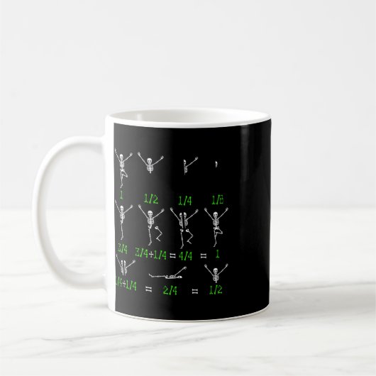 数学先生等式スケルトン数学の学生ハロ コーヒーマグカップ (左)