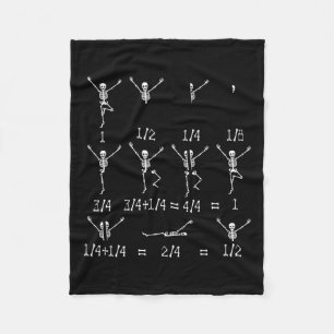 数学先生等式スケルトン数学の学生ハロ フリースブランケット