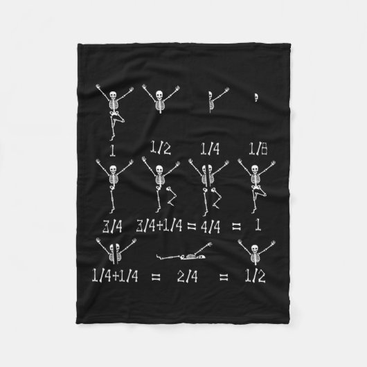 数学先生等式スケルトン数学の学生ハロ フリースブランケット (正面)