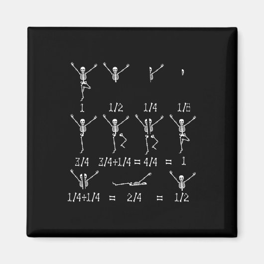 数学先生等式スケルトン数学の学生ハロ マグネット (正面)