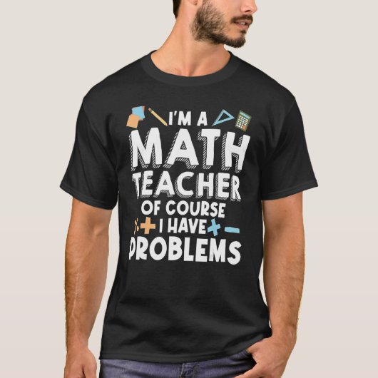 数学先生統計代数数学 Tシャツ (正面)