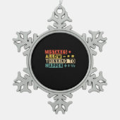 数学先生考える数学が起こる スノーフレークピューターオーナメント (正面)