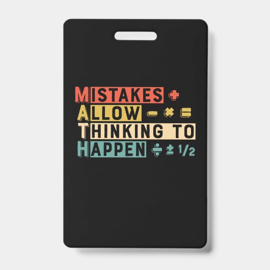 数学先生考える数学が起こる バッジ (正面)