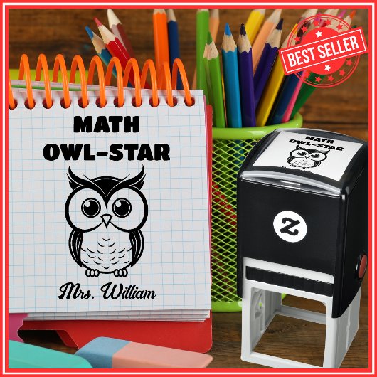 数学先生良いジョブ称賛グレーディング勇気付けられる セルフインキングスタンプ