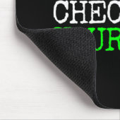 数学先生表示Check Your Work Test Day Shirt T マウスパッド (コーナー)