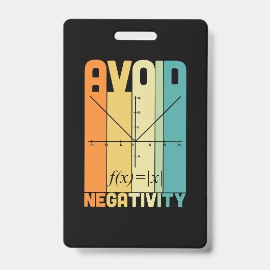 数学先生負性を避ける バッジ (正面)