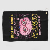 数学先生1日の数学なし ゴルフタオル (横)