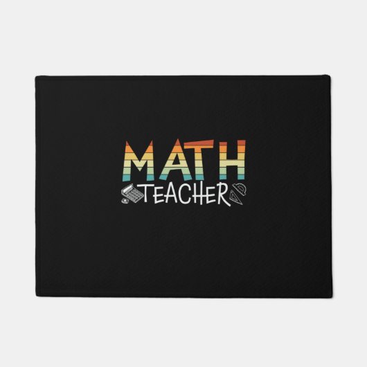 数学先生 ドアマット (正面)