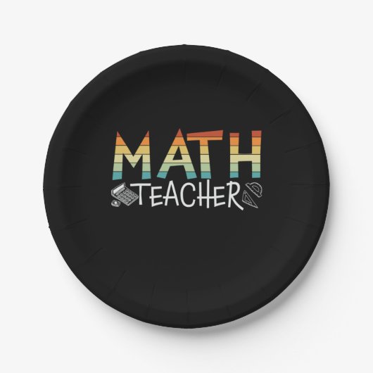 数学先生 ペーパープレート (正面)