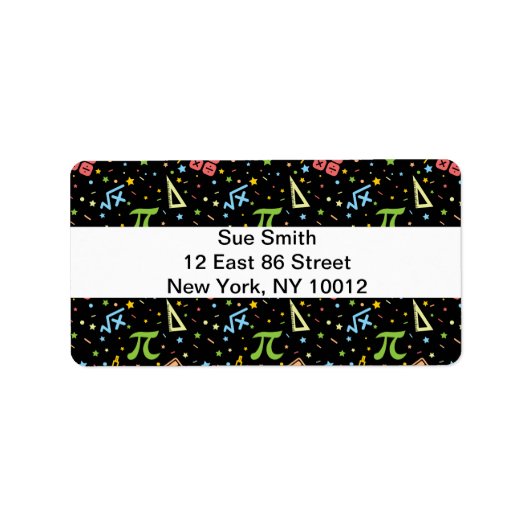 数学先生 – 数学データギーク記号 ラベル (正面)