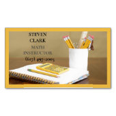 数学先生/数学者/新学期 マグネット名刺 (正面)
