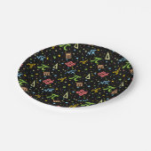 数学先生 – 数学記号パターン ペーパープレート (アングル)