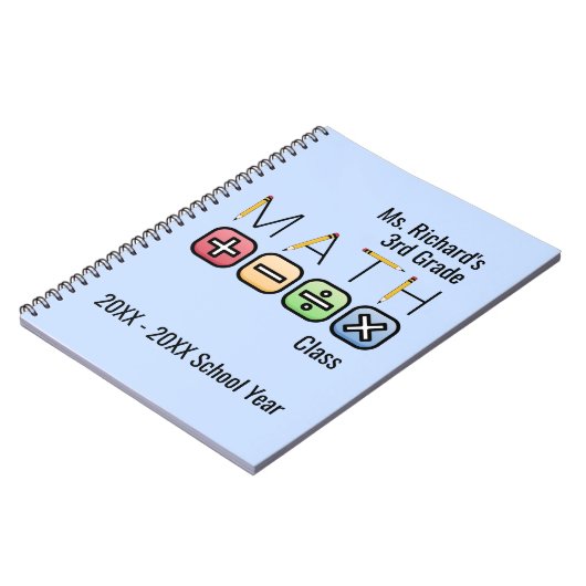 数学先生 |演算パーソナライズされた記号 ノートブック (左側)