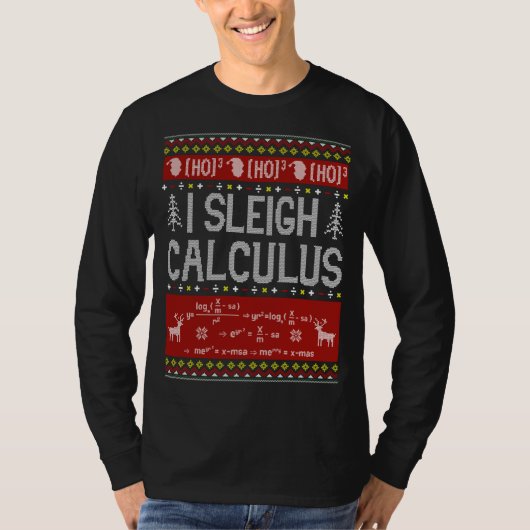 数学先生Iそり微積分の醜いセーターChris Tシャツ (正面)