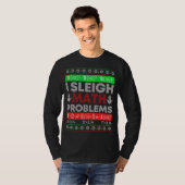 数学先生Iスリー数学の問題クリスマス醜い Tシャツ (正面フル)
