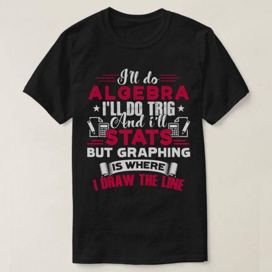 数学先生Ill Do代数 Tシャツ (デザイン正面)