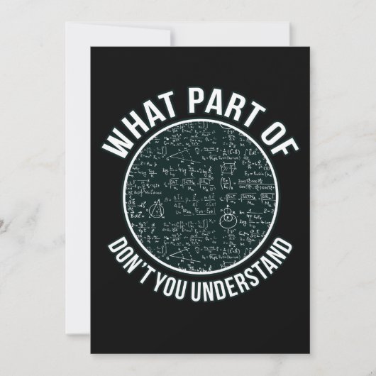 数学先生Inhimm Mathematics Math Student サンキューカード (正面)