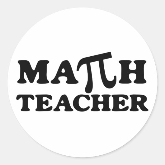 数学先生PI ラウンドシール (正面)