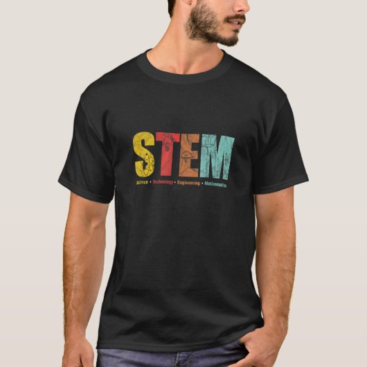 数学先生STEM科学技術エンジニアリングM Tシャツ (正面)