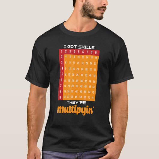 数学先生T- Iスキルテ得レマルチプレイン Tシャツ (正面)