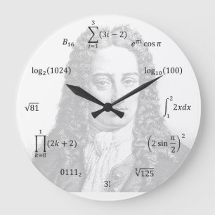 数学同等化および表示法 ラージ壁時計