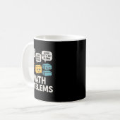 数学問題シンボルおもしろい先生新学期 コーヒーマグカップ (正面左)