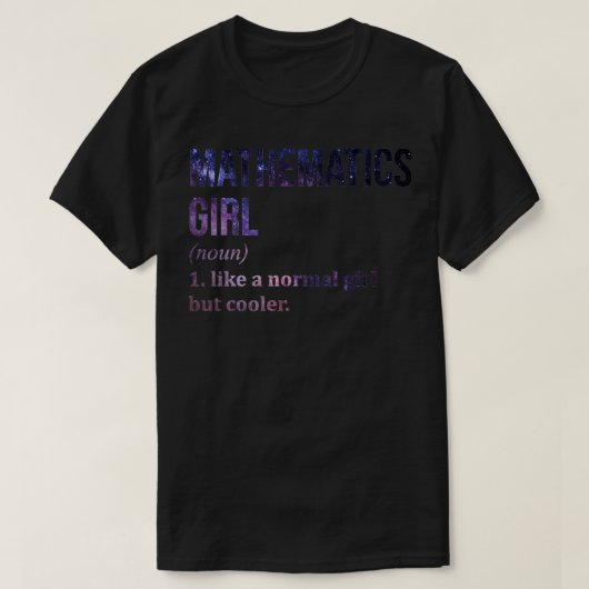 数学女子おもしろいことわざ1 Tシャツ (デザイン正面)